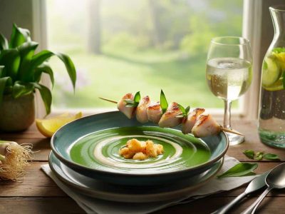 Genial in Spring: Creamy Wild Garlic Soup with Crispy Extras