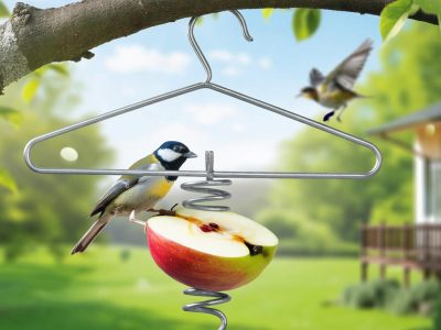 Ingenious Trick: How to Build a Free Bird Feeder from an Old Coat Hanger