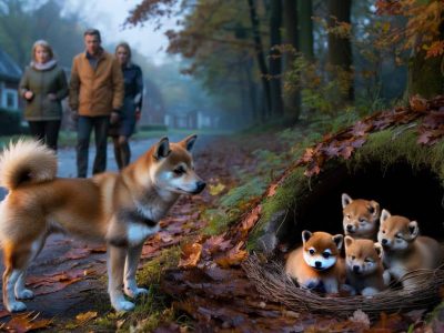 Nachbarn eilen streunender Hündin in den Wald zu Hilfe – Die rührende Entdeckung, die sie dort machen