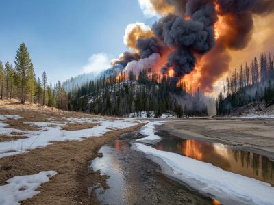 Trockener Schnee, heftige Feuer: Warum dieser Winter die Wälder in Gefahr bringt